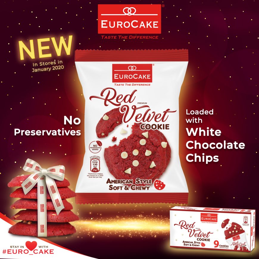 Eurocake Red Velvet Soft and Chewy Cookie Available in Stores Early January 2020