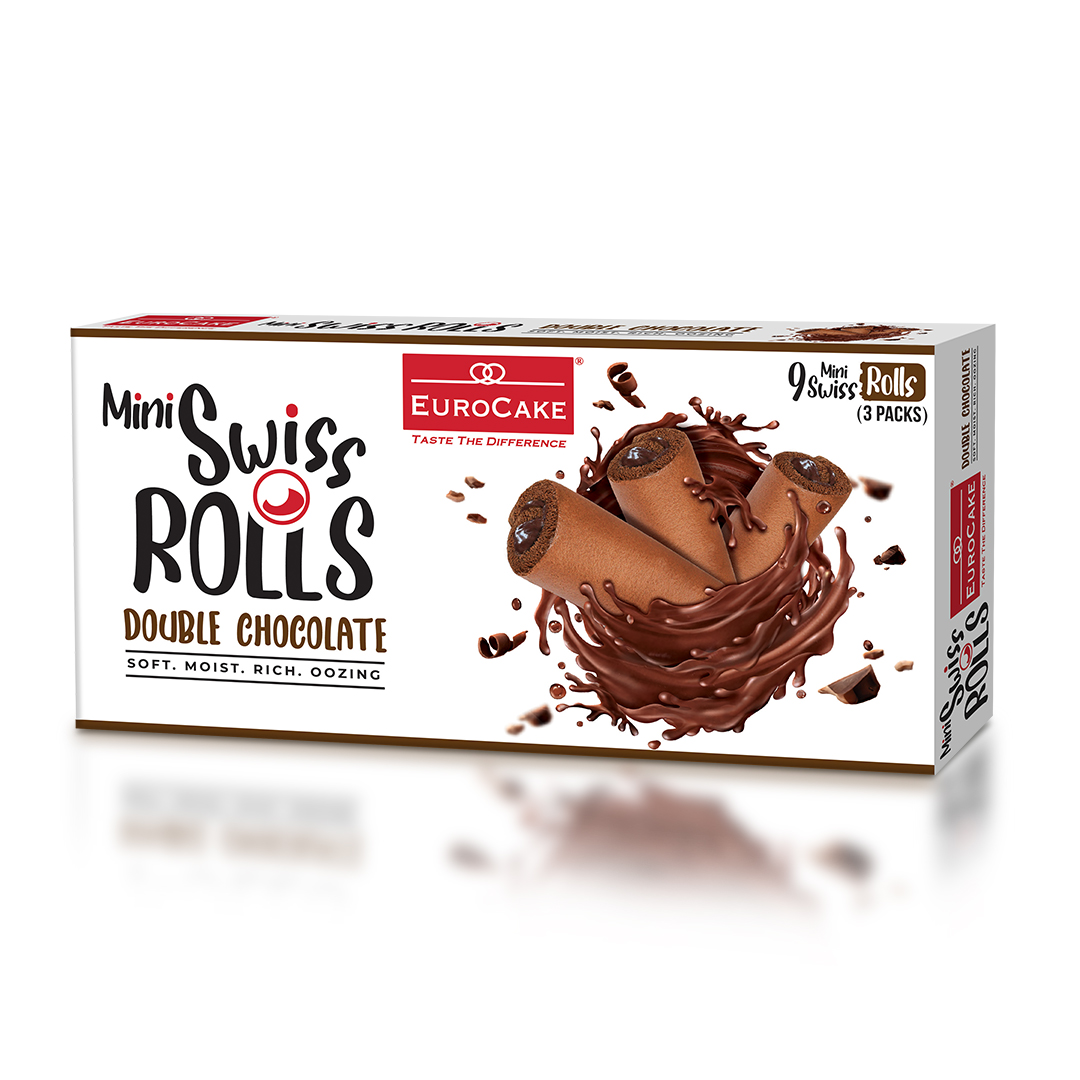 Double Chocolate Swiss Roll Cake - One Happy Bite